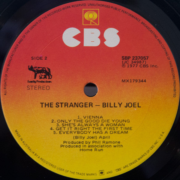 Billy Joel – The Stranger LP vinyl record, image 4 of 6