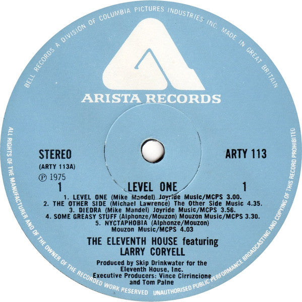 The Eleventh House, Larry Coryell – Level One LP vinyl record, image 3 of 4