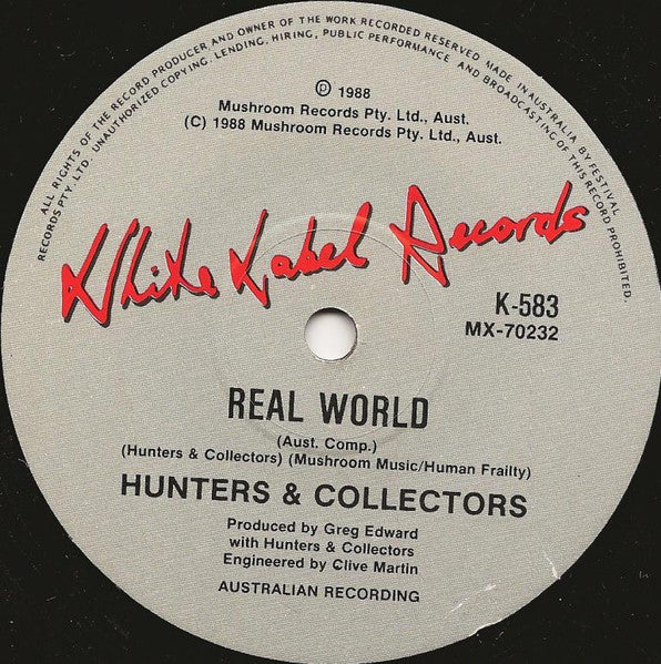 Hunters & Collectors – Back On The Breadline 7" vinyl record, image 4 of 4