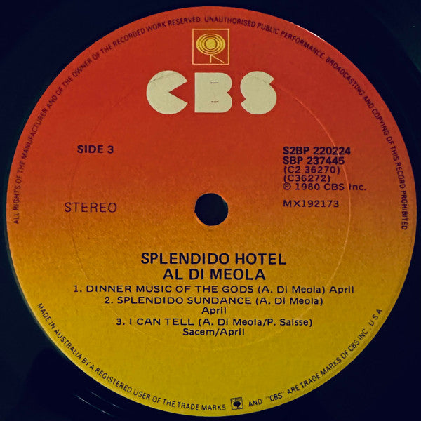 Al Di Meola – Splendido Hotel (2xLP) LP vinyl record, image 7 of 8