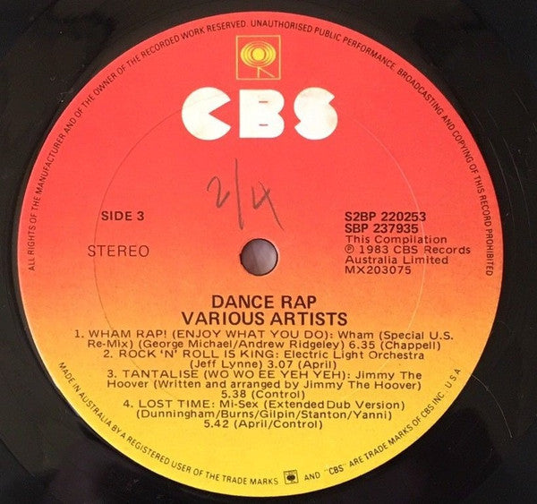 Various – Dance Rap 83 (2xLP) LP vinyl record, image 5 of 6