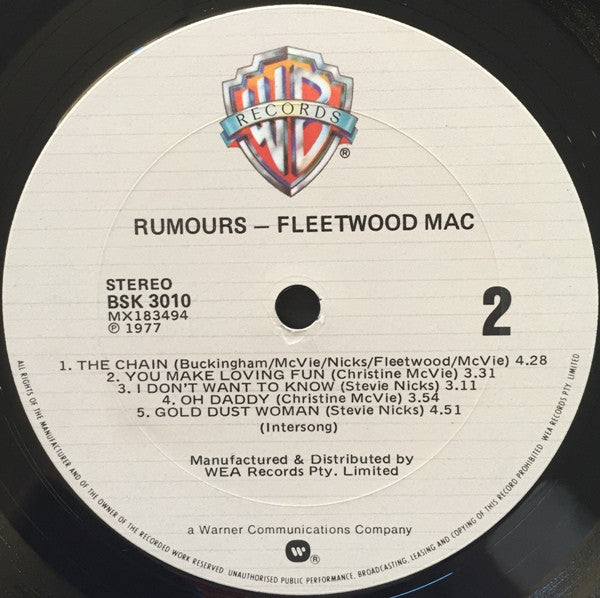 Fleetwood Mac – Rumours LP vinyl record, image 4 of 8