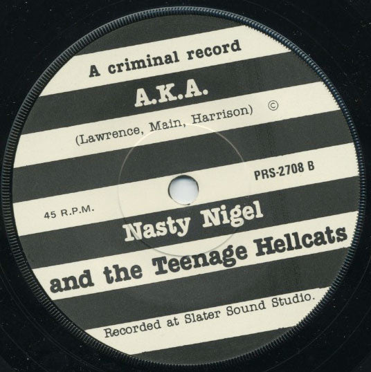 Nasty Nigel And The Teenage Hellcats – Jonestown Suicide 7" vinyl record, image 4 of 4