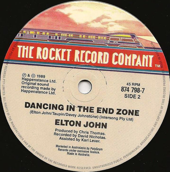 Elton John – Healing Hands 7" vinyl record, image 4 of 4