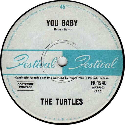 The Turtles – You Baby 7" vinyl record, image 1 of 2