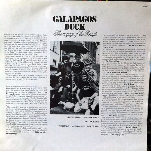 Galapagos Duck – The Voyage Of The Beagle LP vinyl record, image 5 of 7
