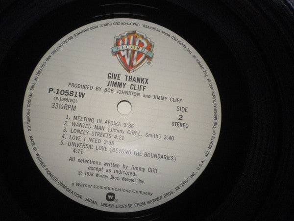 Jimmy Cliff – Give Thankx LP vinyl record, image 5 of 6