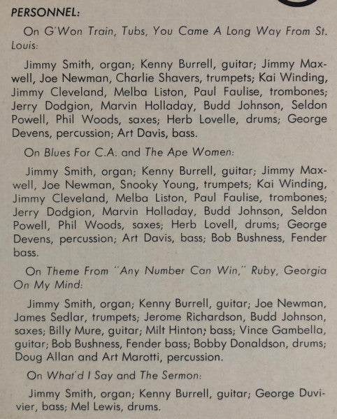 Jimmy Smith – Any Number Can Win LP vinyl record, image 7 of 10