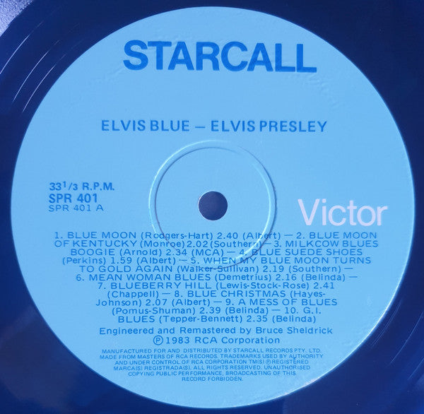 Elvis Presley – Elvis Blue LP vinyl record, image 5 of 8