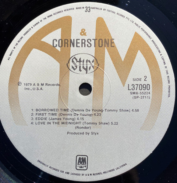 Styx – Cornerstone LP vinyl record, image 4 of 5