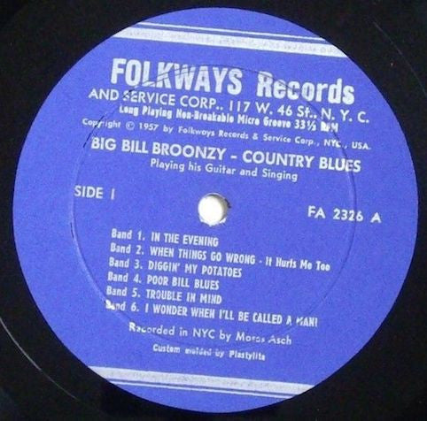 Big Bill Broonzy – Big Bill Broonzy Sings Country Blues LP vinyl record, image 3 of 4