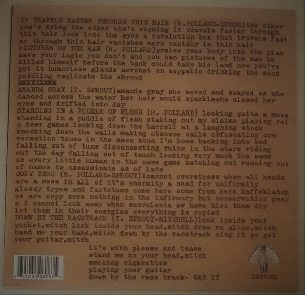 Guided By Voices – Down By The Racetrack 7" vinyl record, image 2 of 2
