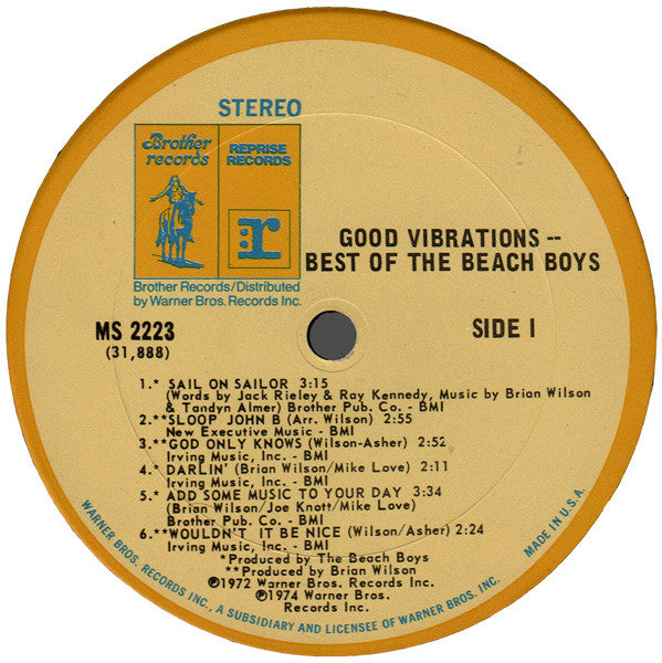 The Beach Boys – Good Vibrations - Best Of The Beach Boys LP vinyl record, image 3 of 4