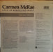 Carmen McRae – Fine And Mellow - Live At Birdland West LP vinyl record, image 2 of 2