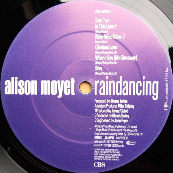 Alison Moyet – Raindancing LP vinyl record, image 4 of 6