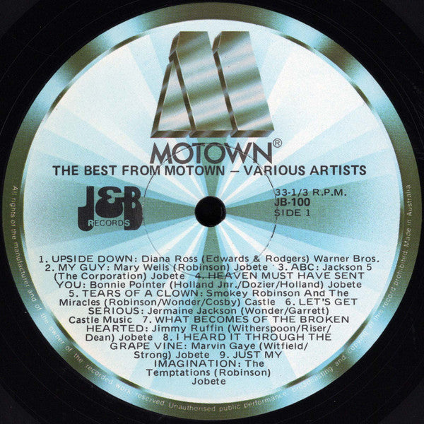 Various – The Best From Motown LP vinyl record, image 3 of 4