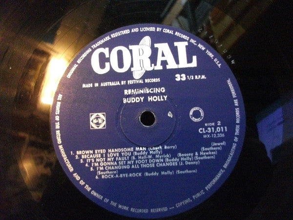 Buddy Holly – Reminiscing LP vinyl record, image 4 of 4