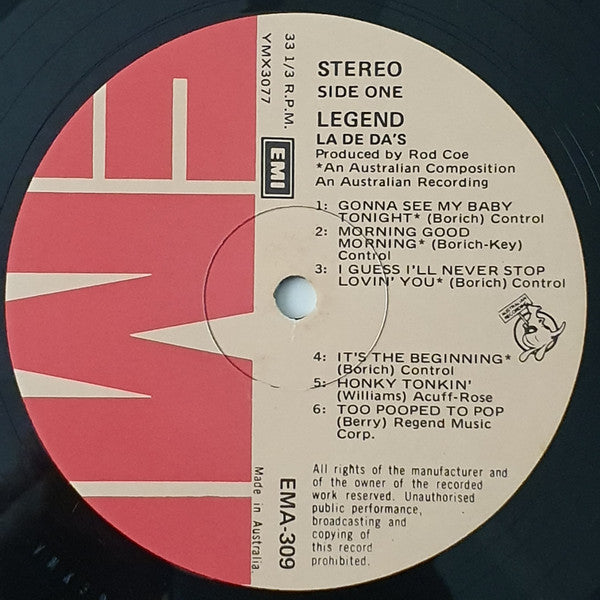 The La De Das – Legend LP vinyl record, image 3 of 6