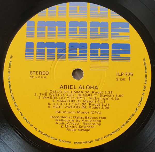 Ariel – Aloha LP vinyl record, image 3 of 6
