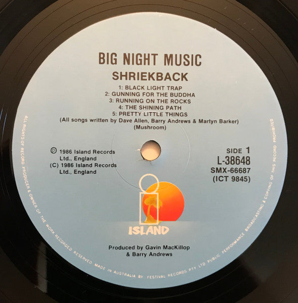Shriekback – Big Night Music LP vinyl record, image 5 of 6