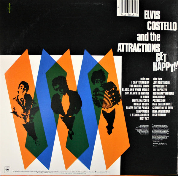 Elvis Costello & The Attractions – Get Happy! LP vinyl record, image 2 of 4