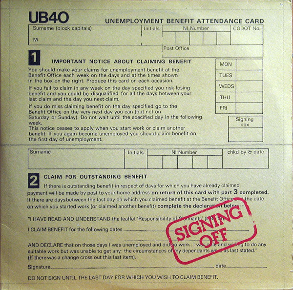 UB40 – Signing Off