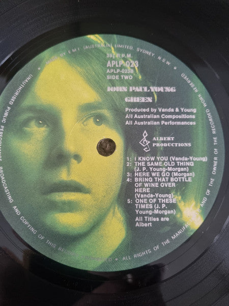 John Paul Young – Green LP vinyl record, image 4 of 7