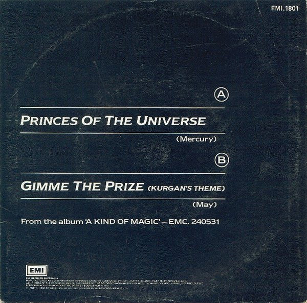 Queen – Princes Of The Universe 7" vinyl record, image 2 of 4