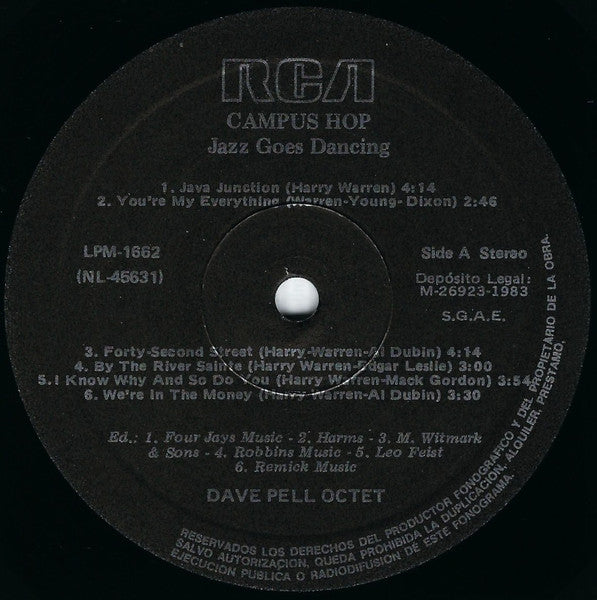 Dave Pell Octet – Jazz Goes Dancing - Campus Hop LP vinyl record, image 3 of 5