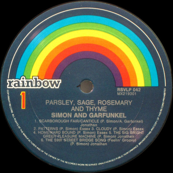 Simon & Garfunkel – Parsley, Sage, Rosemary And Thyme LP vinyl record, image 3 of 4