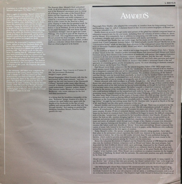 Sir Neville Marriner, The Academy Of St. Martin-in-the-Fields – Amadeus (Original Soundtrack Recording) (2xLP) LP vinyl record, image 7 of 10