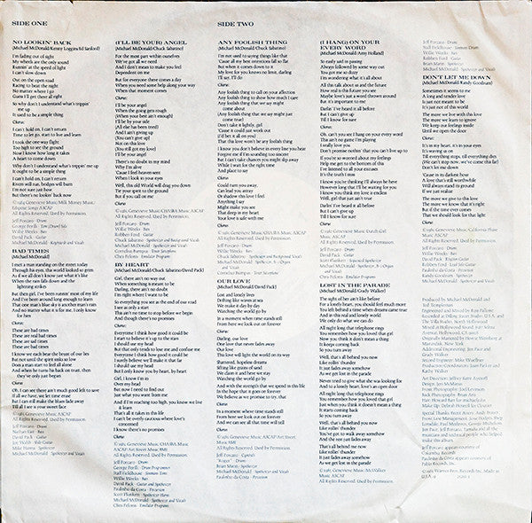 Michael McDonald – No Lookin' Back LP vinyl record, image 5 of 6
