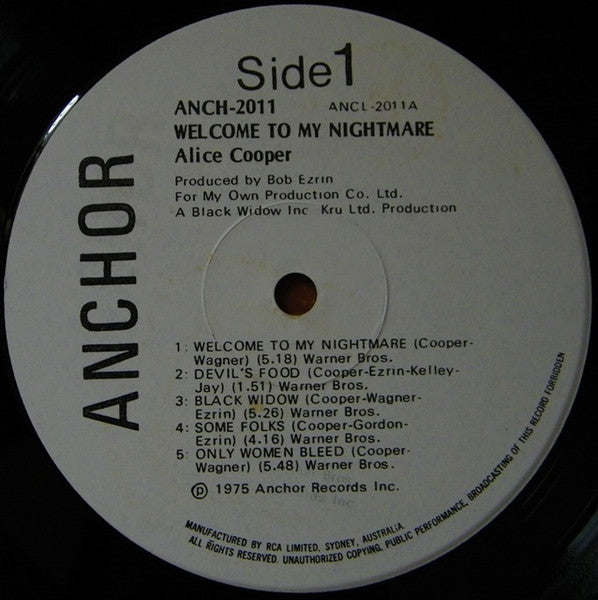 Alice Cooper – Welcome To My Nightmare LP vinyl record, image 5 of 8