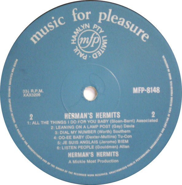 Herman's Hermits – Herman's Hermits LP vinyl record, image 4 of 6