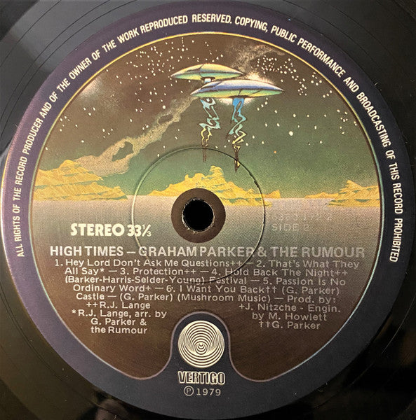 Graham Parker And The Rumour – High Times LP vinyl record, image 4 of 6