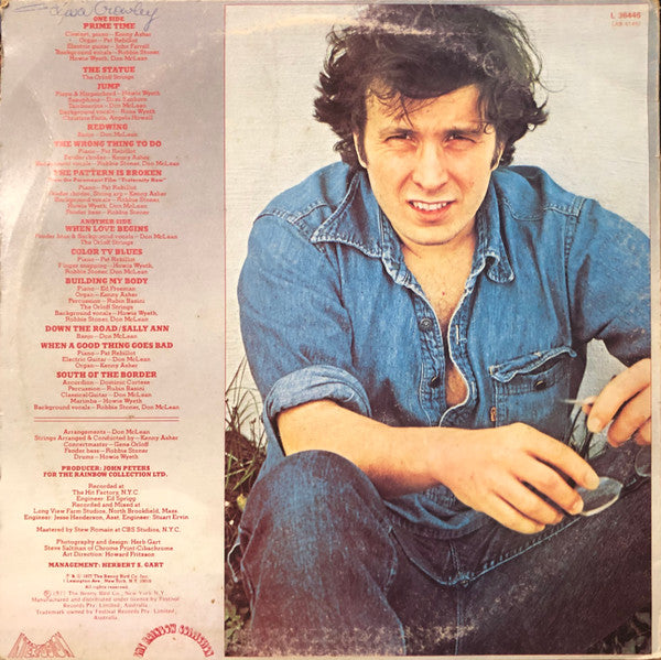 Don McLean – Prime Time LP vinyl record, image 2 of 4