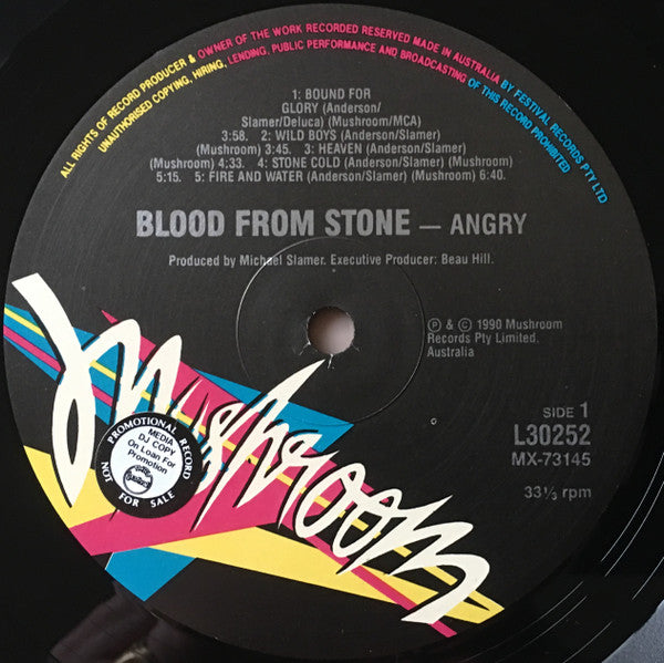 Angry Anderson – Blood From Stone LP vinyl record, image 5 of 6