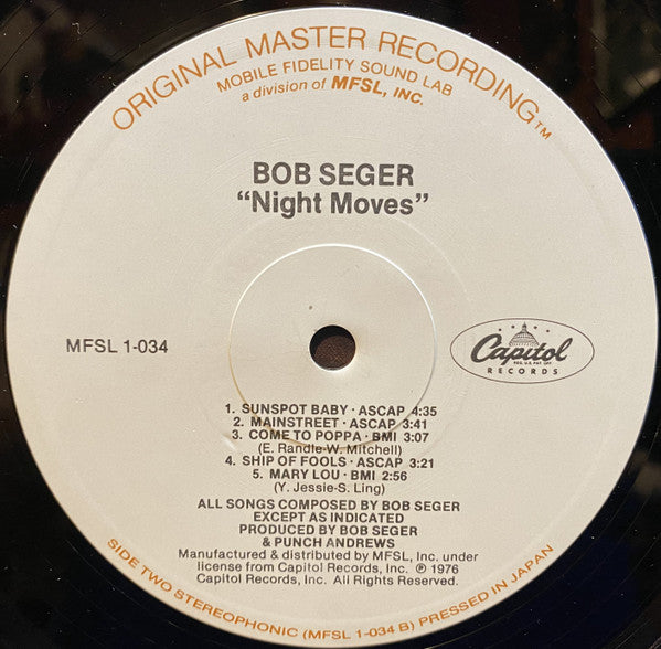 Bob Seger And The Silver Bullet Band – Night Moves LP vinyl record, image 4 of 7
