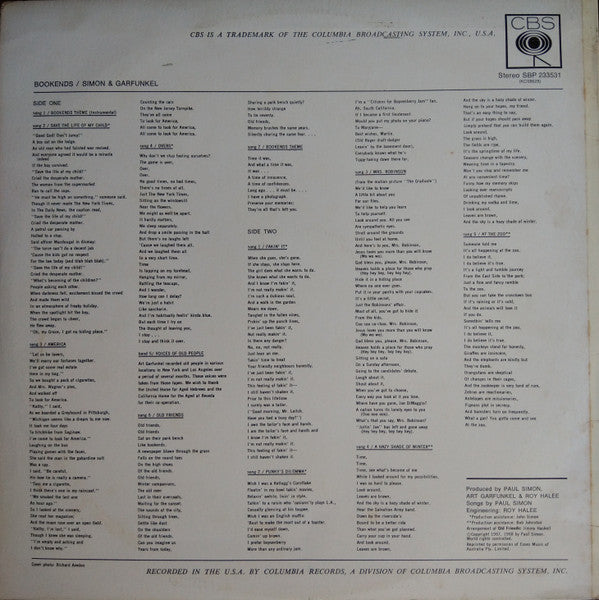 Simon & Garfunkel – Bookends LP vinyl record, image 2 of 4