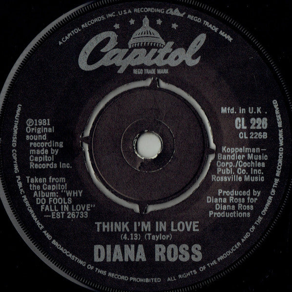 Diana Ross – Why Do Fools Fall In Love 7" vinyl record, image 4 of 4