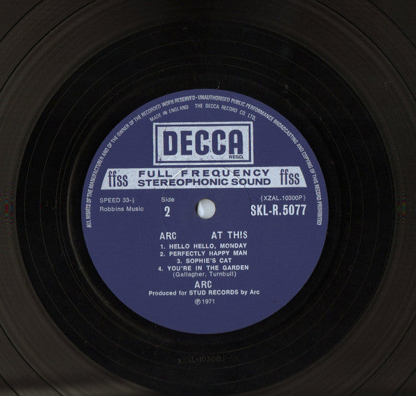 Arc – ... At This LP vinyl record, image 4 of 4