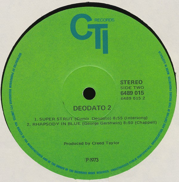 Eumir Deodato – Deodato 2 LP vinyl record, image 6 of 6