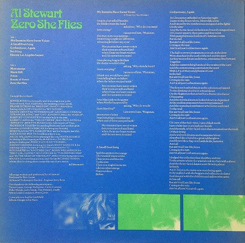 Al Stewart – Zero She Flies LP vinyl record, image 2 of 6