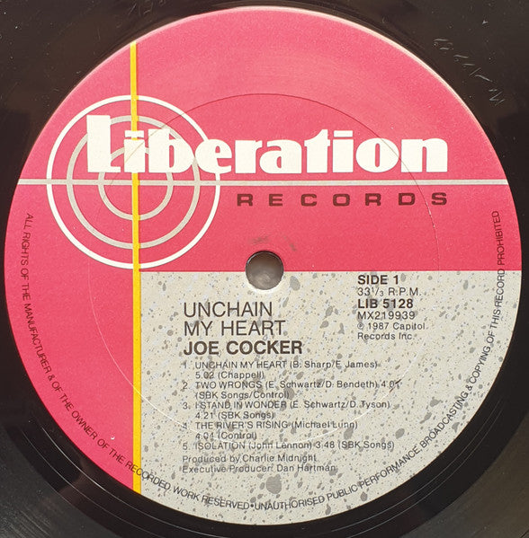 Joe Cocker – Unchain My Heart LP vinyl record, image 4 of 5