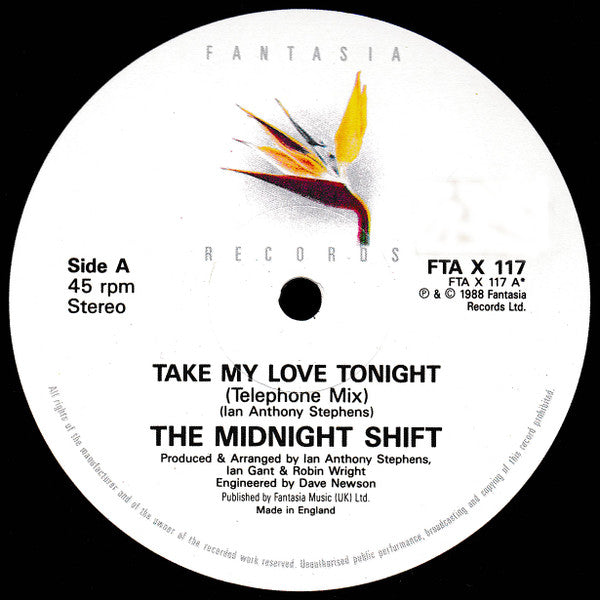 The Midnight Shift – Take My Love Tonight 12" vinyl record, image 1 of 3