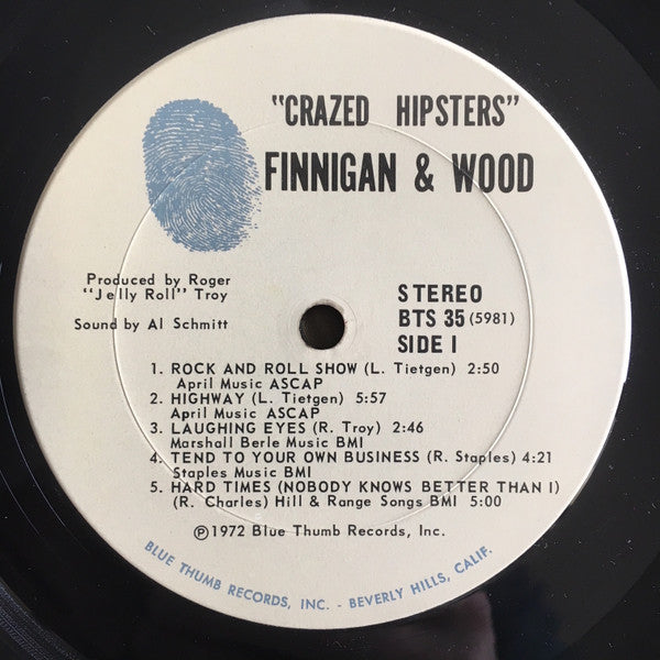 Finnigan And Wood – Crazed Hipsters LP vinyl record, image 3 of 5