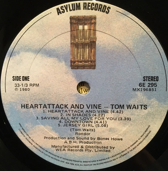 Tom Waits – Heartattack And Vine LP vinyl record, image 3 of 6