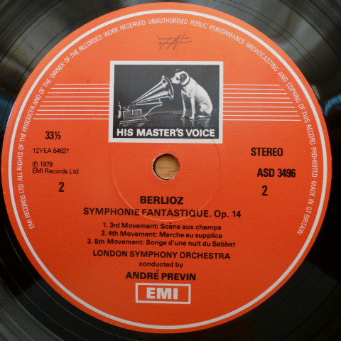 Hector Berlioz, London Symphony Orchestra, André Previn – Symphonie Fantastique LP vinyl record, image 4 of 4
