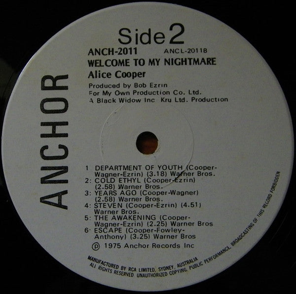 Alice Cooper – Welcome To My Nightmare LP vinyl record, image 6 of 8