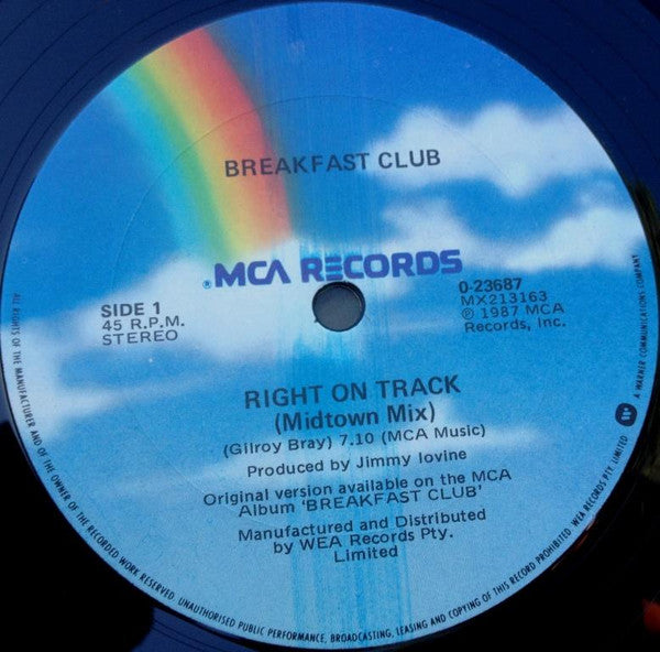 Breakfast Club – Right On Track 12" vinyl record, image 3 of 6